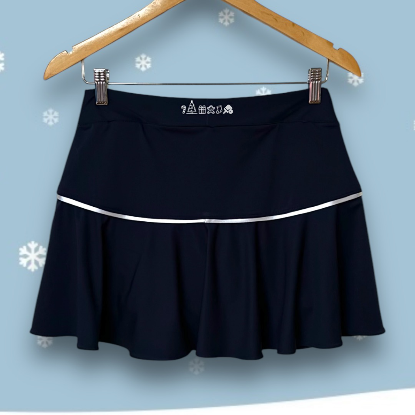 The Xmas Skirt (Midnight Blue/Silver)