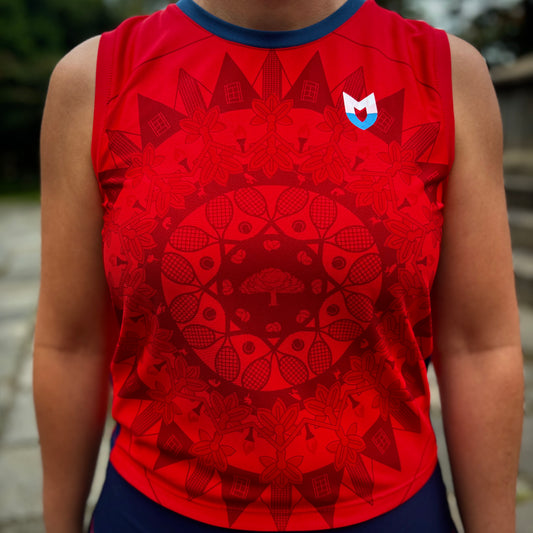 Oxcart Heritage Sleeveless Shirt (Red)